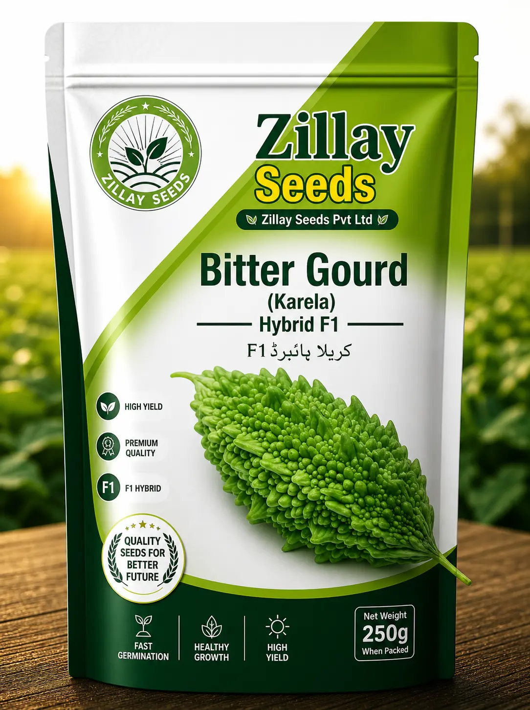 Hybrid Karaila Seeds F1 — vegetable seed packet by Zillay Seeds, Pakistan